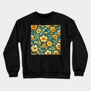 Yellow Flowers Crewneck Sweatshirt